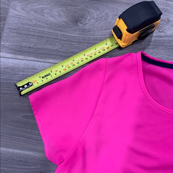 Target Xhilaration hot pink top with crochet detail (size L) - Picture 8 of 10